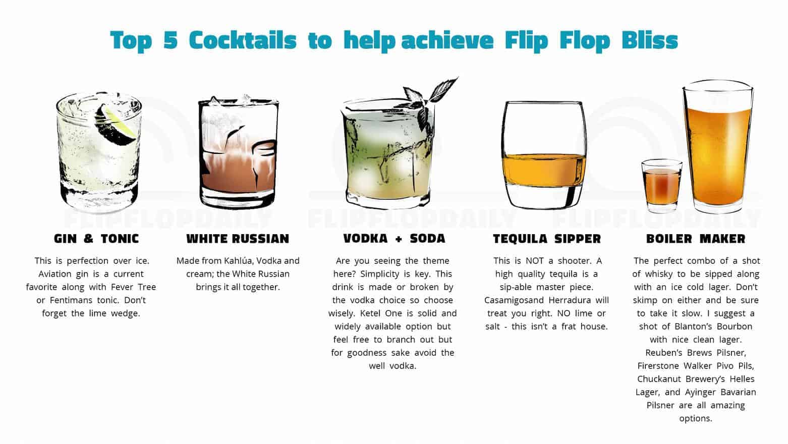 Top 5 Cocktails To Help Achieve Flip Flop Bliss 1 do life right cocktails